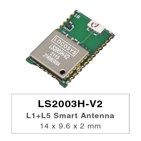 LS2003H-Vx series products are high-performance dual-band GNSS smart antenna modules, including an embedded antenna and GNSS receiver circuits, designed for a broad spectrum of OEM system applications.